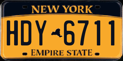 NY license plate HDY6711