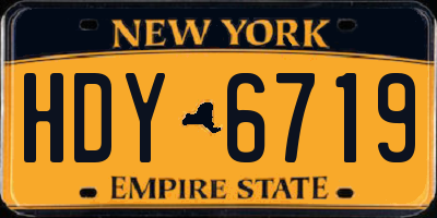 NY license plate HDY6719