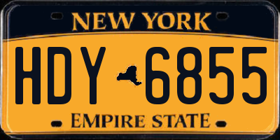 NY license plate HDY6855