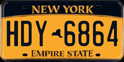 NY license plate HDY6864