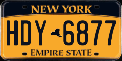 NY license plate HDY6877