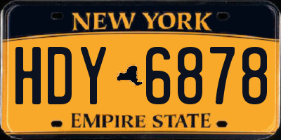 NY license plate HDY6878