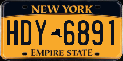 NY license plate HDY6891