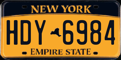 NY license plate HDY6984
