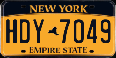 NY license plate HDY7049