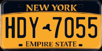 NY license plate HDY7055