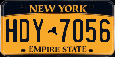 NY license plate HDY7056