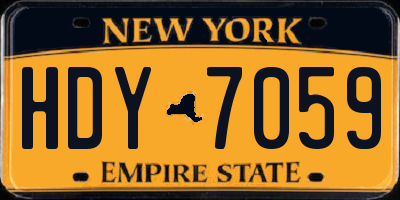 NY license plate HDY7059