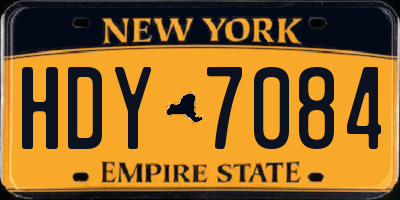 NY license plate HDY7084