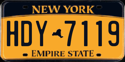 NY license plate HDY7119