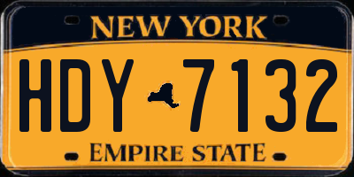 NY license plate HDY7132
