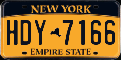 NY license plate HDY7166