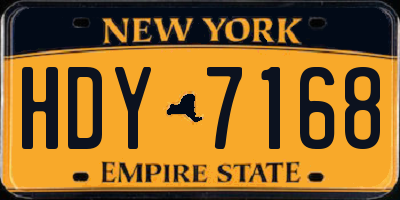 NY license plate HDY7168