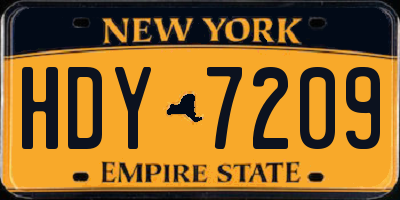 NY license plate HDY7209