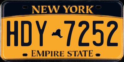 NY license plate HDY7252
