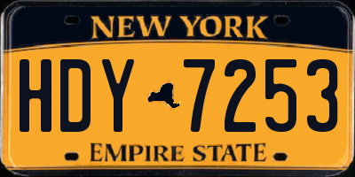 NY license plate HDY7253