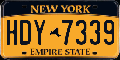 NY license plate HDY7339