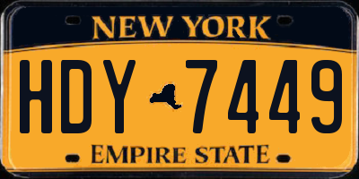 NY license plate HDY7449