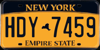NY license plate HDY7459