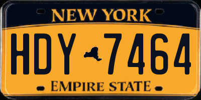 NY license plate HDY7464