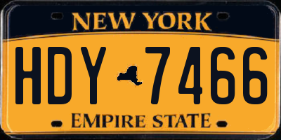 NY license plate HDY7466