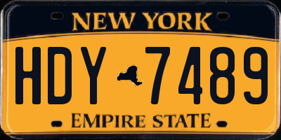 NY license plate HDY7489