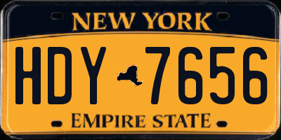 NY license plate HDY7656