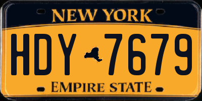NY license plate HDY7679