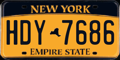 NY license plate HDY7686