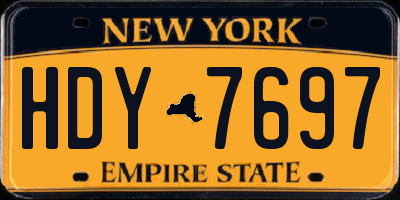 NY license plate HDY7697
