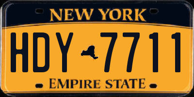 NY license plate HDY7711