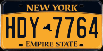 NY license plate HDY7764