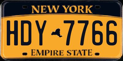 NY license plate HDY7766