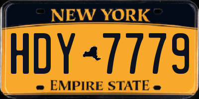 NY license plate HDY7779