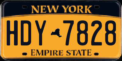 NY license plate HDY7828