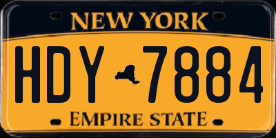 NY license plate HDY7884