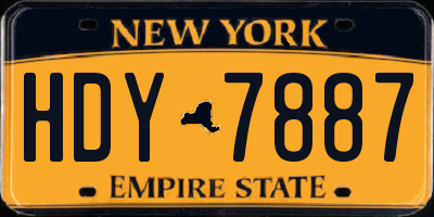 NY license plate HDY7887