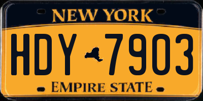 NY license plate HDY7903
