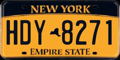 NY license plate HDY8271