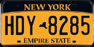 NY license plate HDY8285
