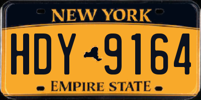 NY license plate HDY9164