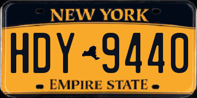 NY license plate HDY9440
