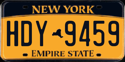 NY license plate HDY9459