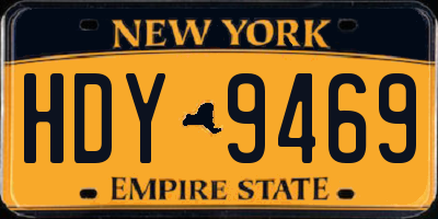 NY license plate HDY9469