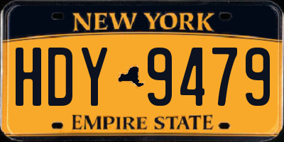 NY license plate HDY9479