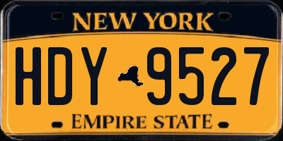 NY license plate HDY9527