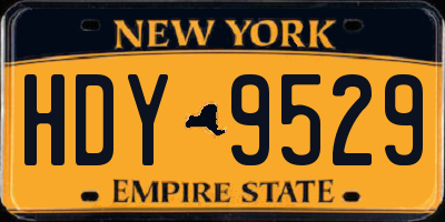 NY license plate HDY9529