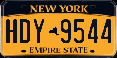 NY license plate HDY9544