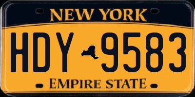 NY license plate HDY9583