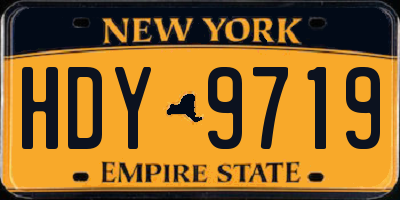 NY license plate HDY9719